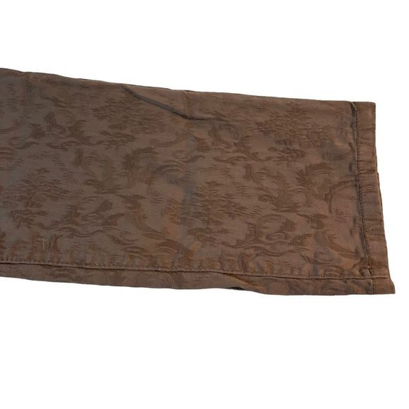 Chico’s Women’s Dark Taupe / Brown Muted Brocade Pants Chico’s Size 1 (8-10) - Picture 6 of 11